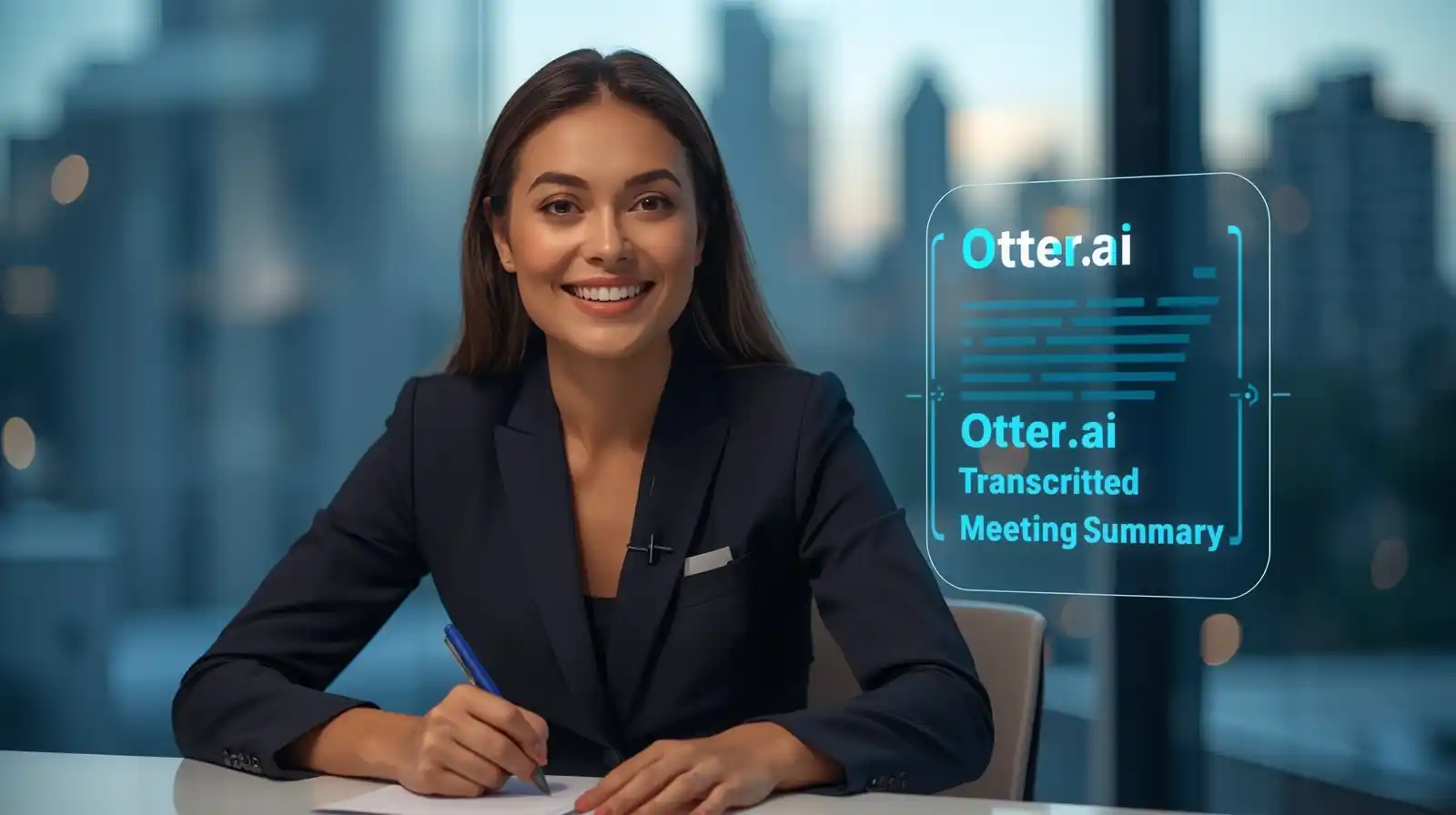 Otter.ai mobile app showing real-time automated meeting transcription