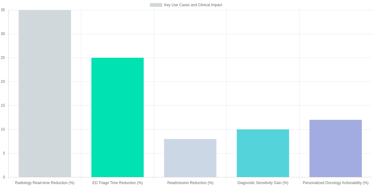 descriptive title for Key Use Cases and Clinical Impact