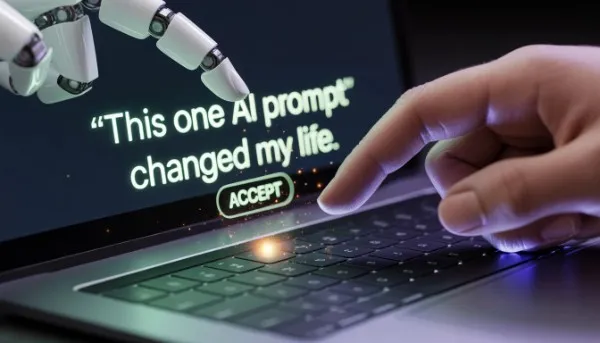 Grammarly GO Review 2026: A sleek laptop showing AI writing suggestions with 'Reliable?' holographic icons.