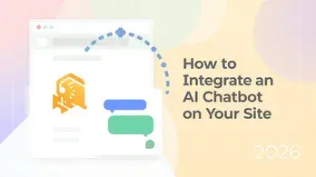 Technical setup process of an AI chatbot integration without coding.