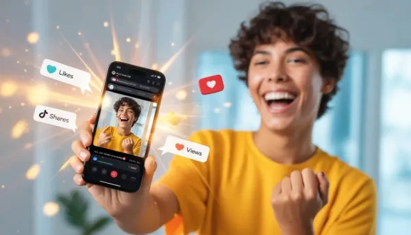 Descript software interface showing text-based video editing.